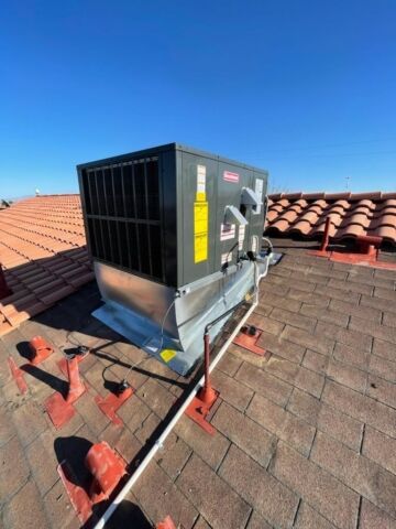 New roof unit installation