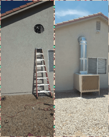 Before and after new unit installation